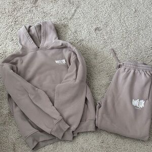 White Fox Boutique Mauve Hoodie and Joggers Set